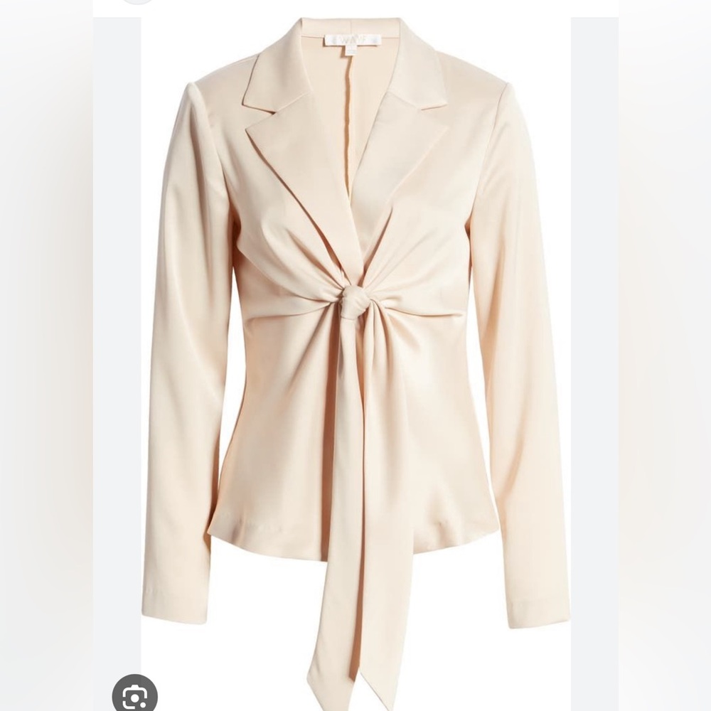 WAYF merci tie blush satin top SIZE 6